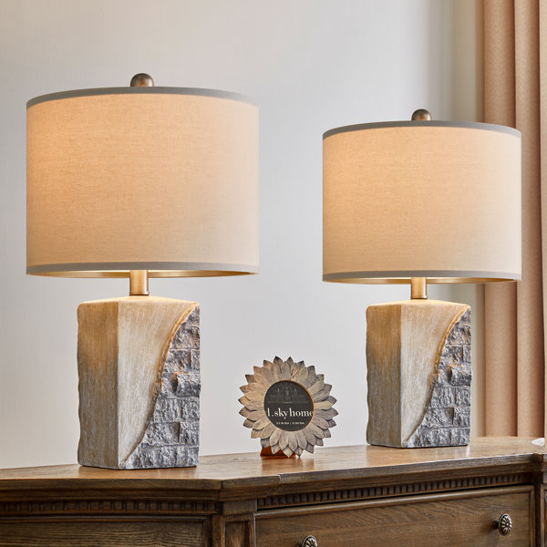 Mercer41 20" Modern Art Ceramic Bedside Lamp, Suitable For Bedrooms ...